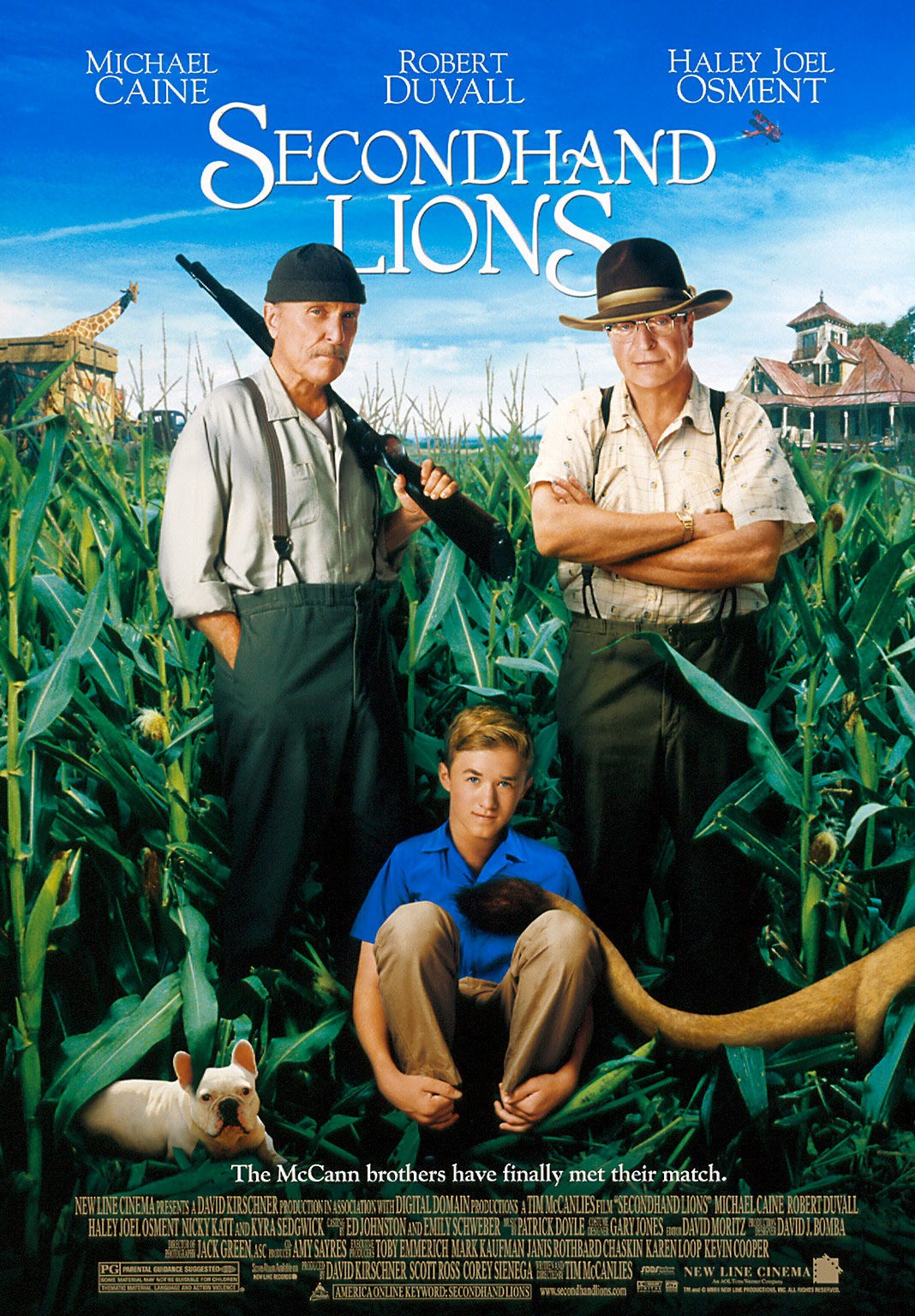 Secondhand Lions - Lion saves Walter and attacks Stan by getting injured  (Walter and Lion VS. Stan) 